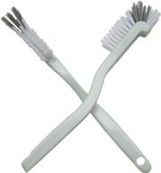 🧽 dish brush with stiff bristles for kitchen cleaning, bathroom scrubbing, and household sink, pot, pan, tile lines, edge corners, and bottle cleaning logo