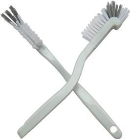 img 4 attached to 🧽 Dish Brush with Stiff Bristles for Kitchen Cleaning, Bathroom Scrubbing, and Household Sink, Pot, Pan, Tile Lines, Edge Corners, and Bottle Cleaning