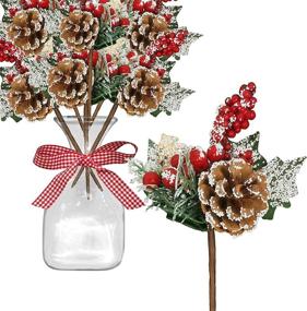 img 4 attached to BANBERRY DESIGNS White Flocked Branches