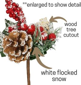 img 2 attached to BANBERRY DESIGNS White Flocked Branches