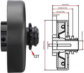 img 3 attached to 🏎️ Центробежный сцепления Go Kart 3/4-дюймового диаметра с 12 зубьями, с цепью #35 и совместимостью с двигателем Honda для гоночного карта и минибайка