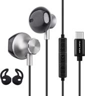 🎧 grey xinliang usb c earbuds - type c headphones wired with microphone, volume control - c port earphones for samsung galaxy s21 ultra 5g, s20 fe, note 20/10, ipad pro 2018, google pixel, mac book logo