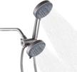 pressure handheld showerhead stainless 5 setting logo