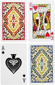 img 1 attached to Neasyth Waterproof Plastic Playing Cards: 2 Decks for Magic Props, Pool Beach Water Games - Standard Index-C