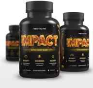 n.o. impact - potent muscle growth, pump, energy & blood flow enhancer with l-arginine & l-citrulline malate - neovicta nitric oxide supplement logo