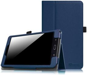 img 4 attached to 📱 Fintie Folio Case for Samsung Galaxy Tab E 8.0 - Premium PU Leather Slim Fit Smart Stand Cover, Navy Blue