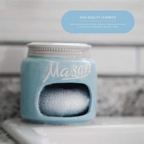 img 3 attached to 🌟 Ceramic Mason Sponge Holder: Stylish and Functional Kitchen Organizer