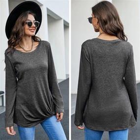 img 3 attached to Bloggerlove Knotted Blouses Pullover Sweatshirt Outdoor Recreation for Hiking & Outdoor Recreation Clothing
