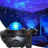 🌟 elecstars night light: star projector + bluetooth speaker, ocean wave bedside lamp with adjustable lightness & remote control, music player, perfect for living room decor. логотип