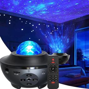 img 4 attached to 🌟 Elecstars Night Light: Star Projector + Bluetooth Speaker, Ocean Wave Bedside Lamp with Adjustable Lightness & Remote Control, Music Player, Perfect for Living Room Decor.