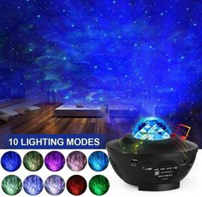 img 3 attached to 🌟 Elecstars Night Light: Star Projector + Bluetooth Speaker, Ocean Wave Bedside Lamp with Adjustable Lightness & Remote Control, Music Player, Perfect for Living Room Decor.