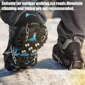 img 2 attached to 👣 EnergeticSky Ice Cleats Spikes Crampons and Tread: Innovative Winter Safety Solution for Outdoor Activities, Slippery Terrain - Available on Amazon!