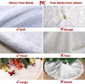 img 1 attached to 🎄 48-inch White Christmas Tree Skirt – Premium Plush Faux Fur, Soft and Luxurious Xmas Tree Skirt for Decorations and Ornaments