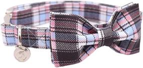 img 3 attached to 🐶 DogWong Cotton Dog Collar with Bowtie: Floral Pet Accessory for Size-Adjustable Comfort