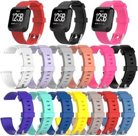 img 3 attached to 📱 I-SMILE Silicone Bands: Fitbit Versa 2/Versa/Lite Replacement Wristband - 13 Colors, Large/Small Sizes