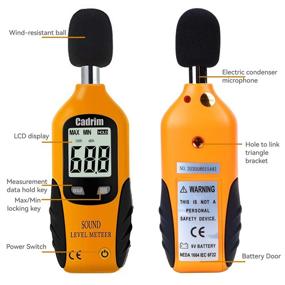 img 1 attached to 🔊 Cadrim Digital Sound Level Meter: Accurate Measurement and Noise Control Solution