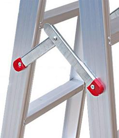 img 2 attached to 🔧 Premium Aluminum Step Ladder Hinge Replacement Kit - Herringbone Hinge, Tie Rod, and Accessories (47cm)