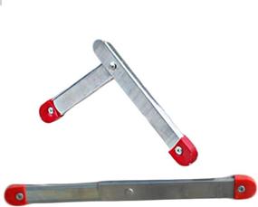 img 3 attached to 🔧 Premium Aluminum Step Ladder Hinge Replacement Kit - Herringbone Hinge, Tie Rod, and Accessories (47cm)