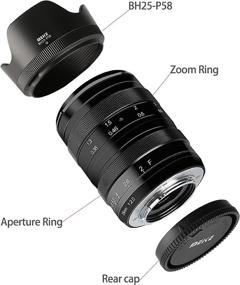 img 2 attached to 📷 Meike 25mm F2.0 APS-C Large Aperture Wide Angle Lens for Sony E Mount Mirrorless Cameras: NEX 3 3N 5 5T 5R 6 7 A6400 A5000 A5100 A6000 A6100 A6300 A6500 A6600 - Manual Lens