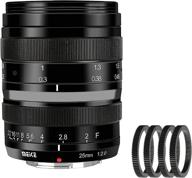 📷 meike 25mm f2.0 aps-c large aperture wide angle lens for sony e mount mirrorless cameras: nex 3 3n 5 5t 5r 6 7 a6400 a5000 a5100 a6000 a6100 a6300 a6500 a6600 - manual lens logo