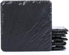 img 3 attached to 🍷 Premium Slate Drink Coasters Set 10 for Stylish Tabletop Protection