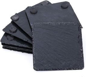 img 2 attached to 🍷 Premium Slate Drink Coasters Set 10 for Stylish Tabletop Protection