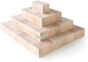 img 4 attached to 🎨 Natural Unfinished Craft Wooden Cubes, 0.5 inch - Set of 100 by CraftpartsDirect.com