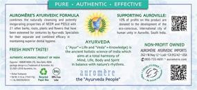 img 3 attached to 🌿 Auromere Herbal Toothpaste Fresh Mint - Vegan, Natural, Non-GMO, Fluoride-Free, Gluten-Free, with Neem & Peelu, 4.16 oz (2 Pack)