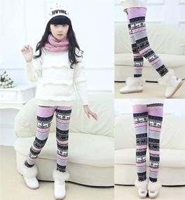 img 3 attached to 🎄 Youyee Fancy Toddler Christmas Leggings for Girls - Premium Clothing