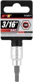 img 4 attached to 🔧 Performance Tool W38877 3/8" Drive Hex Bit Socket, 3/16" – Quality Hex Bit Socket for Efficient Work Performance