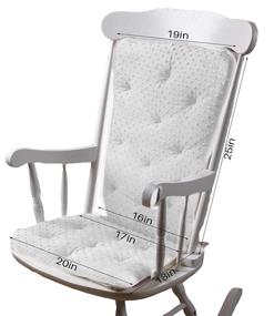 img 1 attached to Heavenly Soft Adult Rocking Chair Pad: 👼 Baby Doll Bedding in White (Chair not Included)