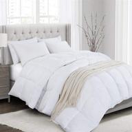 🛏️ hombys oversized king down alternative fluffy comforter – 120" x 120" all season quilted duvet insert with duvet cover, 8 corner tabs, white (116 oz, white, oversized king) logo