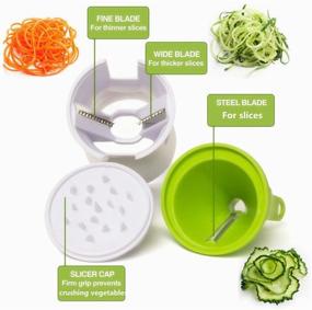 img 3 attached to Hachef Spiral Slicer Crisps Zucchini Maker Green