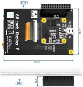 img 1 attached to Высокоскоростной LCD-сенсорный экран с сопротивлением на 3,5 дюйма и интерфейсом SPI для Raspberry Pi 4 - разрешение 480x320.