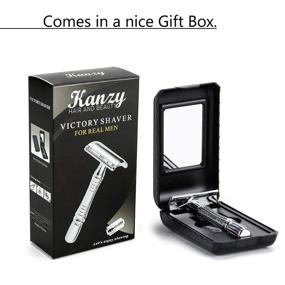 img 1 attached to 🪒 Kanzy Razor Double Edge Shaving Kit: Classic Safety Razor for Men & Women - Achieve the Perfect Shave!