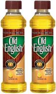 🏺 pack of 2, 16 oz old english wood polish bottles logo