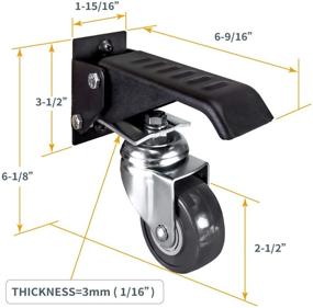 img 1 attached to Enhance Mobility: POWERTEC 17000 Workbench Caster Pack for Easy Workspace Maneuverability