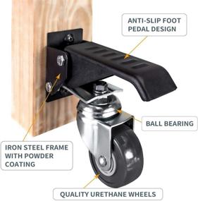 img 3 attached to Enhance Mobility: POWERTEC 17000 Workbench Caster Pack for Easy Workspace Maneuverability