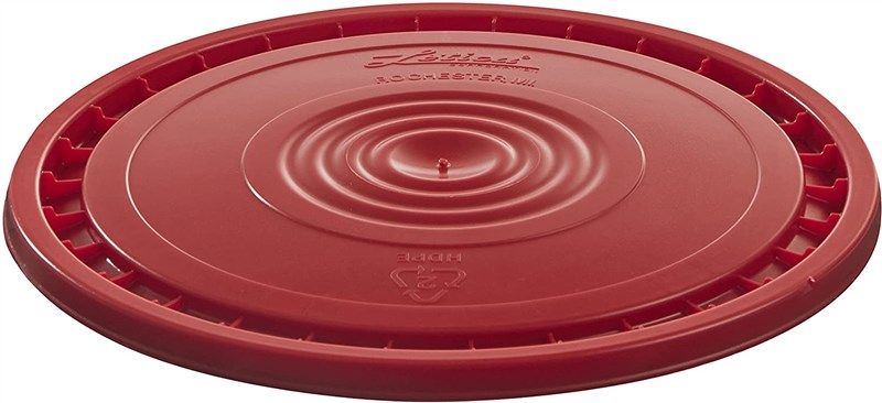 hudson exchange - 5lhv-red reusable easy peel lid for 3 로고