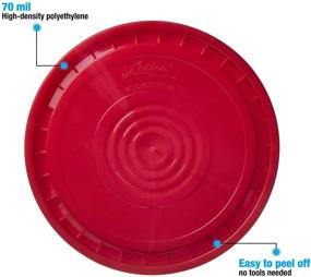 img 2 attached to 🔒 Hudson Exchange 5LHV-Red - Reusable Easy Peel Lid for 3" Containers: Secure, Convenient, and Eco-Friendly Solution