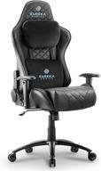 🎮 eureka ergonomic gaming chair: adjustable recliner swivel chair with lumbar support, headrest, and seat height - ideal for teens and gamers (black) логотип