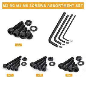 img 1 attached to 🔩 VIGRUE 1235PCS M2 M3 M4 M5 Screws Assortment: Premium Grade Alloy Steel, Hex Socket Head Cap Screws and Bolts Kit with Nuts, Washers, and Allen Wrench in a Black Box