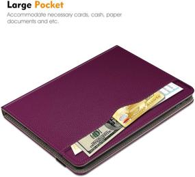 img 1 attached to 📱 Fintie Folio Case for iPad 9th / 8th / 7th Gen (2021/2020/2019) 10.2 Inch - Purple Multi-Angle Viewing Stand, Pocket & Pencil Holder