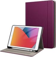 📱 fintie folio case for ipad 9th / 8th / 7th gen (2021/2020/2019) 10.2 inch - purple multi-angle viewing stand, pocket & pencil holder logo