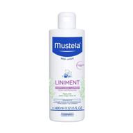 👶 mustela liniment: fragrance-free no-rinse baby cleanser with extra virgin olive oil - 13.52 fl. oz. logo