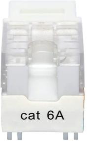 img 1 attached to 🔌 25-Pack UL Listed VCE 90-Degree Cat6A Keystone Jacks: High-Speed Ethernet UTP Connectivity