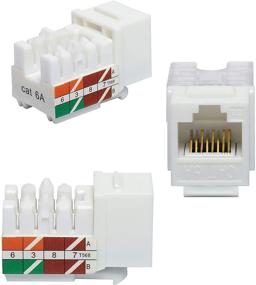 img 3 attached to 🔌 25-пакет UL-сертифицированных кейсов VCE Cat6A с углом 90 градусов: высокоскоростная Ethernet-связь типа UTP