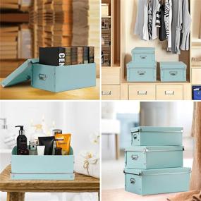 img 2 attached to Foldable Storage Box with Lids and Handles - 3 in 1 Set, Multiple Sizes - Ideal for Clothes, Toys, Cosmetics, Books ...