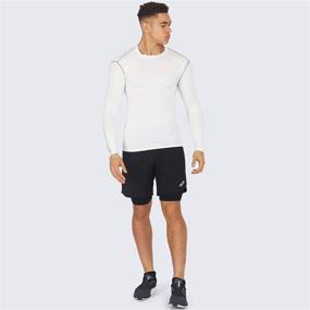 img 1 attached to Enhance Performance and Comfort with PowerLayer Men's and Boys' Long Sleeve Compression Baselayer Top - Crew Neck/Mock Neck
