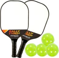 pickleballcentral rally tyro 2 paddle: enhanced composite polypropylene honeycomb core and fiberglass face, ideal for racket or pickleball sets with balls логотип